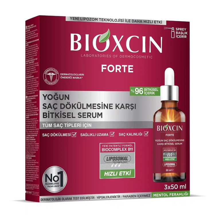 سرم ضد ریزش و تقویت بیوکسین مدل FORTE ، پک 3 عددی حجم 50*3